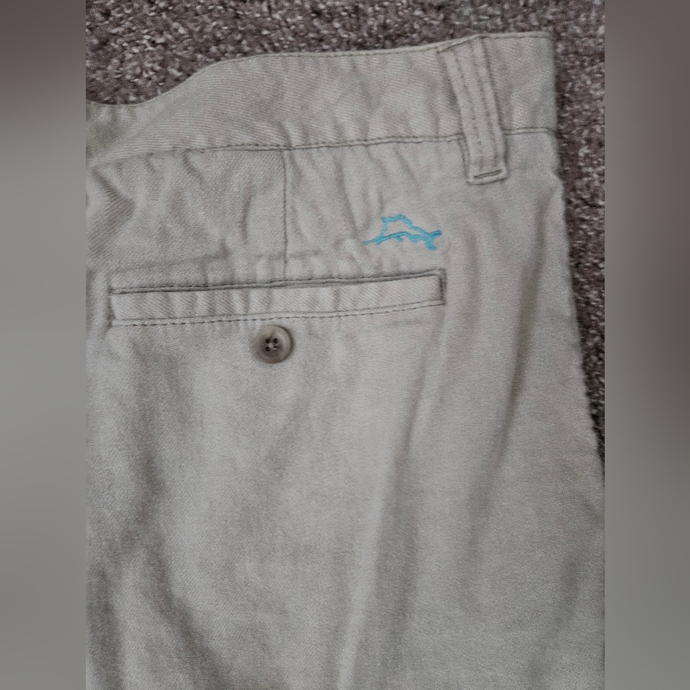 TOMMY BAHAMA Flat Front Linen Shorts | SZ 38" W / XL - Picture 5 of 7